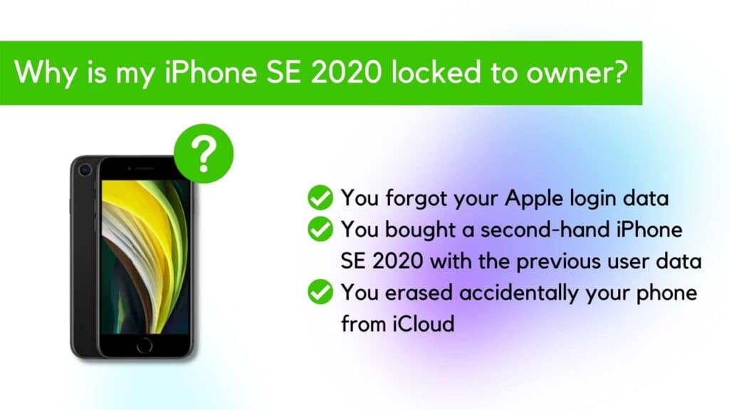 Fix iPhone SE 2020 Locked to Owner: iPhone SE 2020 Unlock 2 Reasons why your iPhone SE is locked to owner